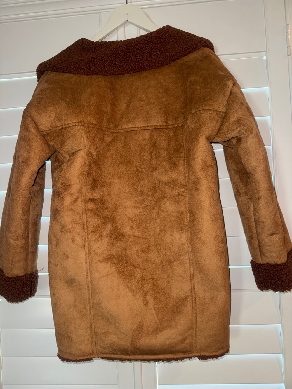 Free People • Diogo Shearling Sherpa Suede Jacket Coat Size XS - Picture 14 of 14